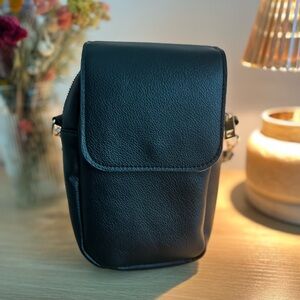 Black Leather Crossbody Bag In great condition